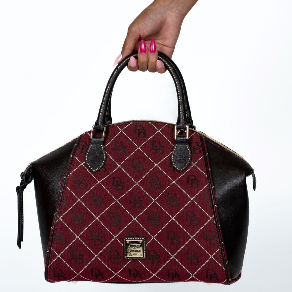 Sydney Satchel Bordeaux and Brown Tmoro